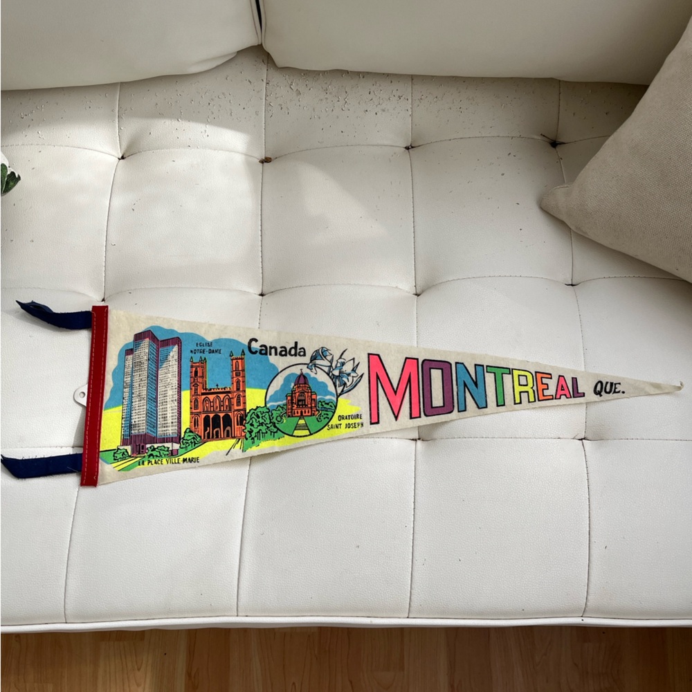 Vintage Montreal Quebec pennant